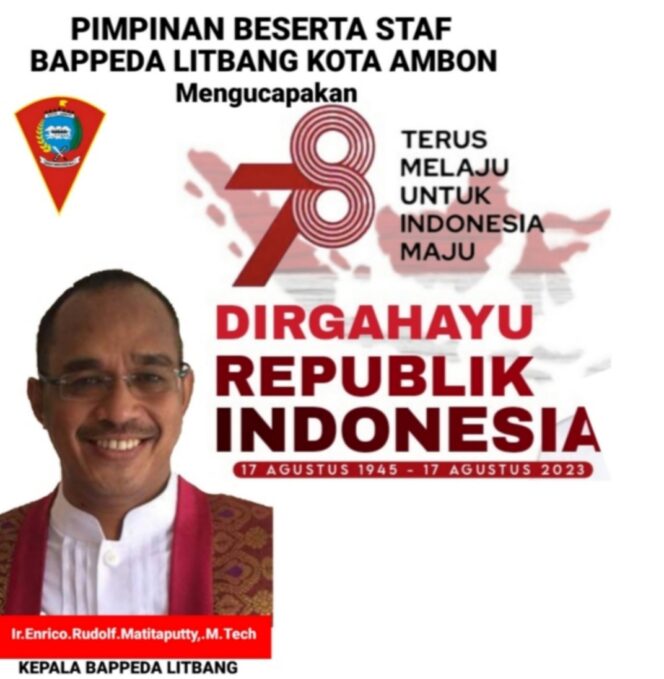 
					BAPPEDA Litbang Kota Ambon”Dirgahayu Republik  Indonesia ke 78