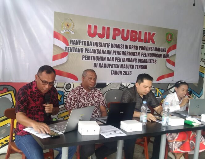 
					Komisi IV DPRD Provinsi Maluku Melakukan Uji Publik Ranperda Terkait Penyandang Disabilitas