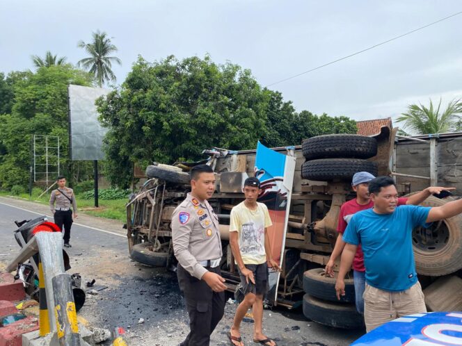 
					Kecelakaan Beruntun di Sukadana, Dua Pemotor Luka Ringan